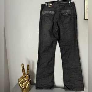 NWT Sasson ⭐️ Stardust Vintage 90’s Jeans Black W/ Rhinestone Flap Pockets S-10